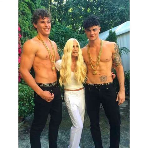 Donatella Versace and Allegra Versace Do the Ice Bucket 